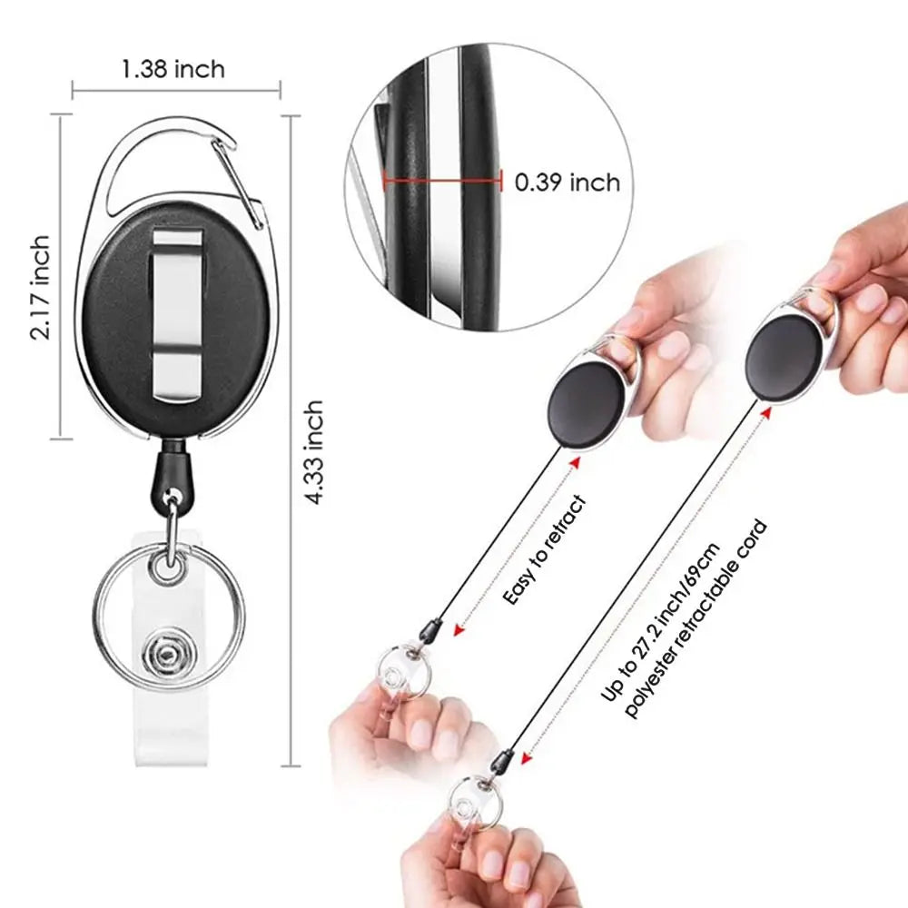 ID Card Holder Keychain - Badge Reel | Gadget Garage